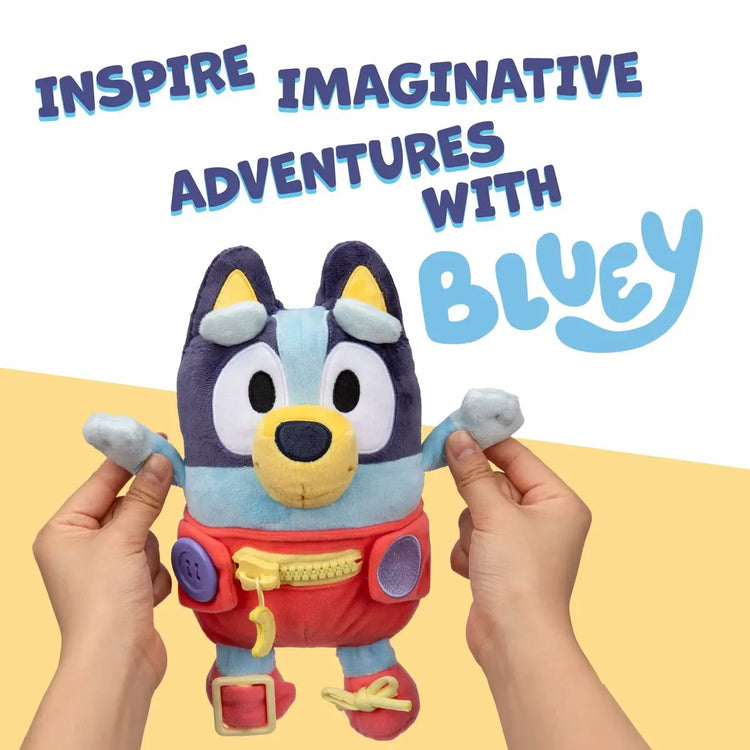 Fluffy toy Bluey Blue rouge Plastic Bluey