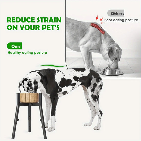 Justerbar matskål till stora hundar med höjdanpassad design för bättre ätställning från TM