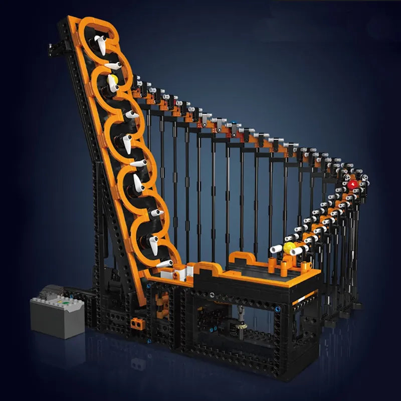 Motorised GBC Harp Track Marble Run 1508pcs RBrickstem®