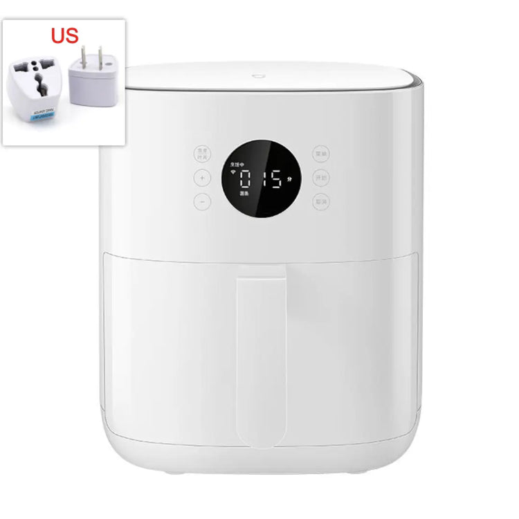 Vit air fryer 4.5 liter från Dropshipman med digital display och kompakt design
