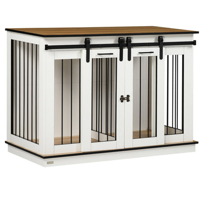 Dog Crate Furniture for Large Dogs, Double Dog Cage for Small Dogs AOSOM