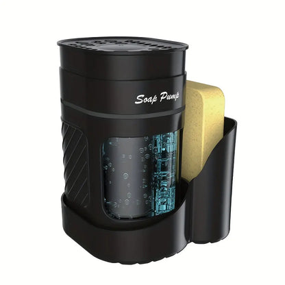Oval Soap Dispenser with Sponge Holder-0