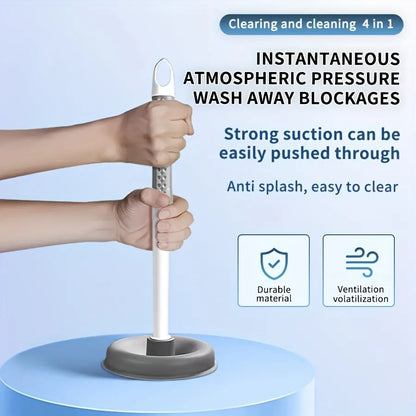 4-in-1 Wall-Mounted Toilet Brush Set-3