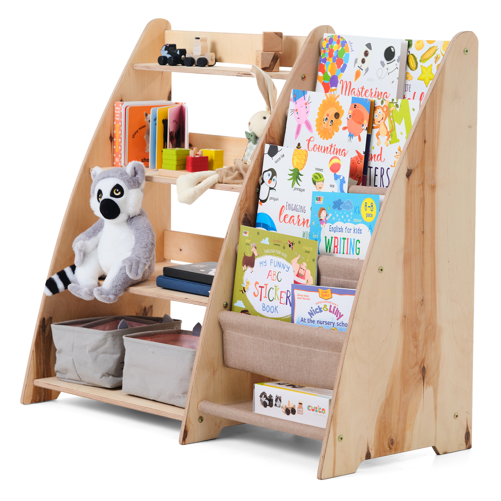 2in1 Montessori-Regal für Kleinkinder – Bücher & Spielzeug Goodevas Deutschland