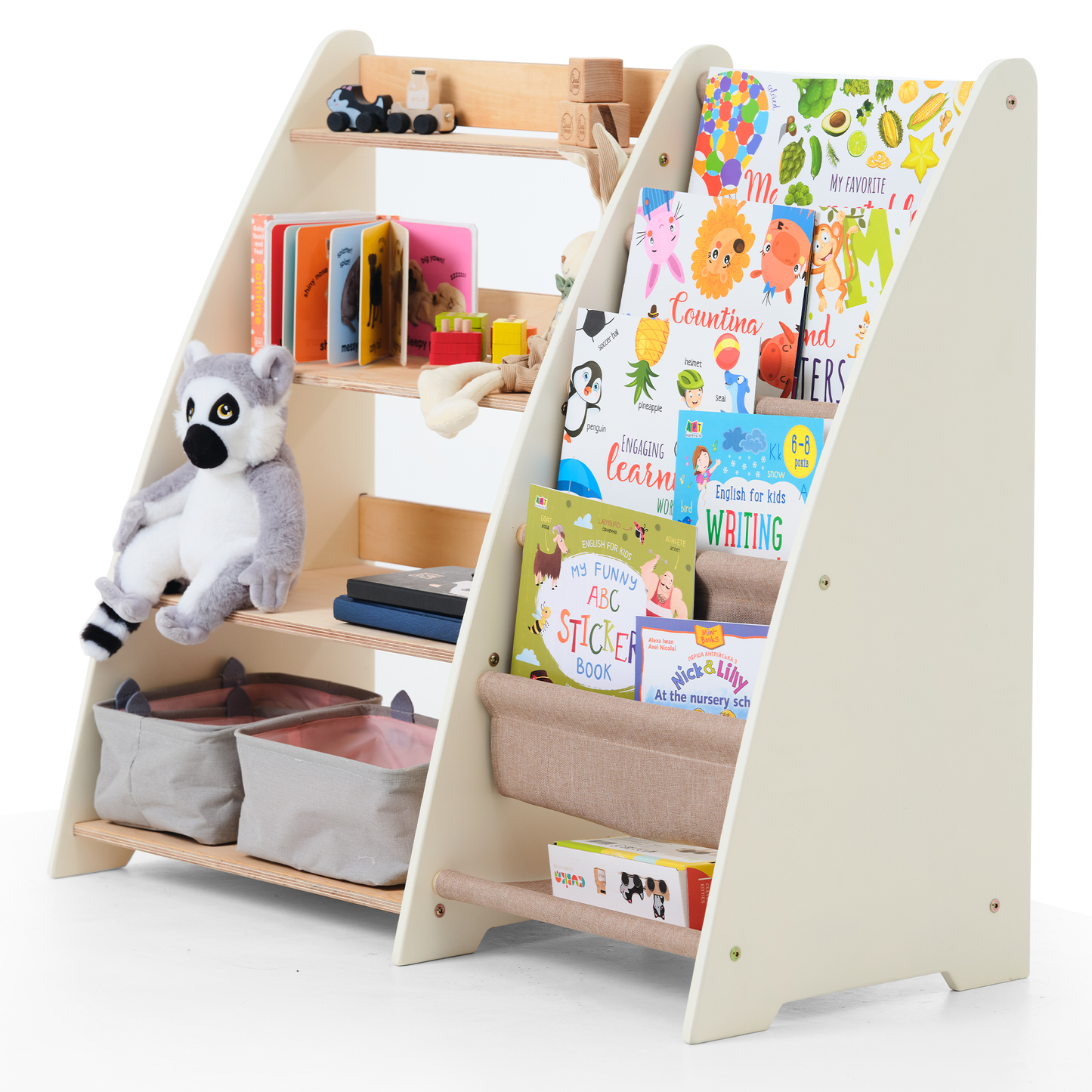 2in1 Montessori-Regal für Kleinkinder – Bücher & Spielzeug Goodevas Deutschland