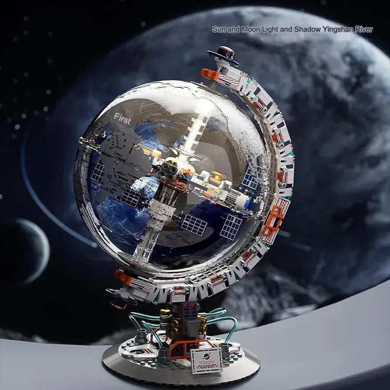 3d WORLD GLOBE 651Pcs RBrickstem®