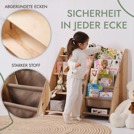 2in1 Montessori-Regal für Kleinkinder – Bücher & Spielzeug Goodevas Deutschland