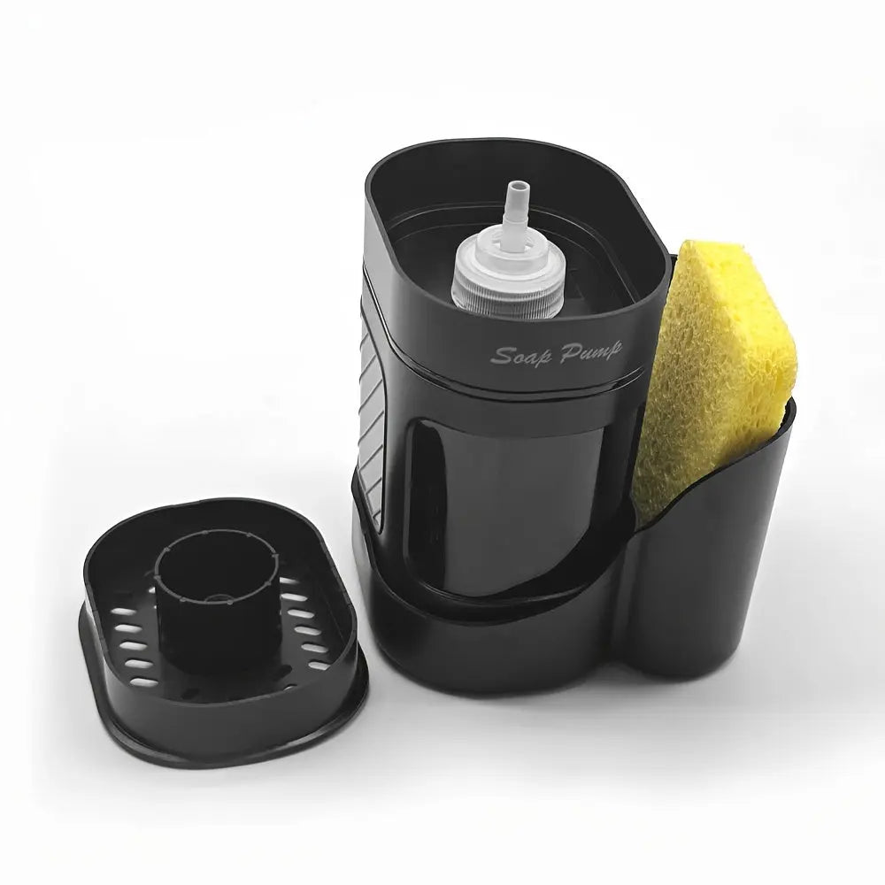 Oval Soap Dispenser with Sponge Holder-4