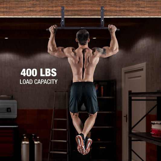 Wall-Mounted Stainless Steel Pull-Up Bar Black TM