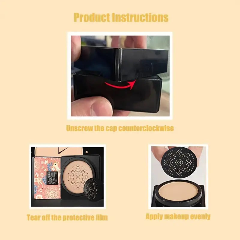 Mushroom Head Cushion BB Foundation for Flawless Coverage and Lasting Moisture-3