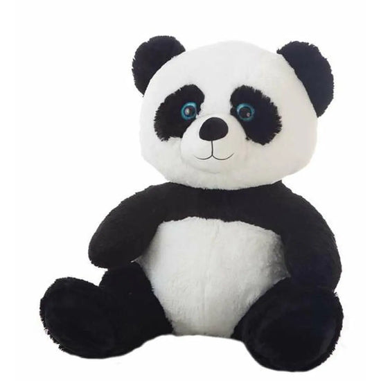 BigBuy Fun mjukt panda gosedjur 55 cm i svart och vitt för kram och lek