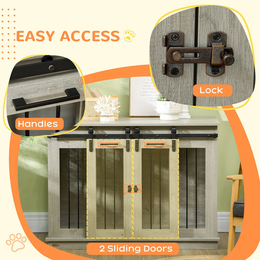 Dog Crate Furniture for Large Dogs, Double Dog Cage for Small Dogs AOSOM