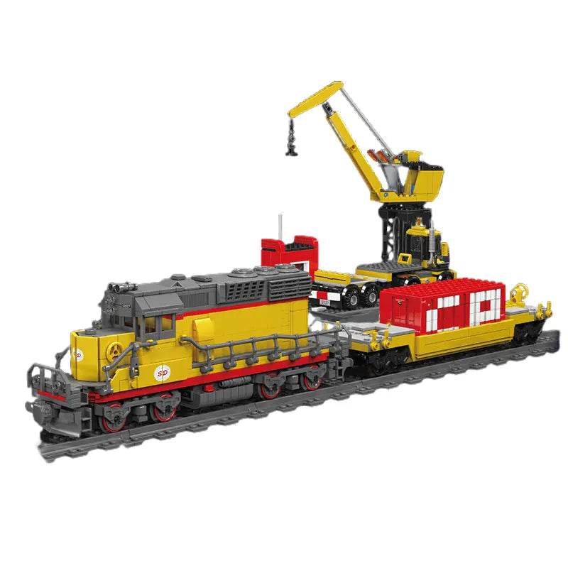 EMD SD40 Freight Train With Crane 1169pcs MySite