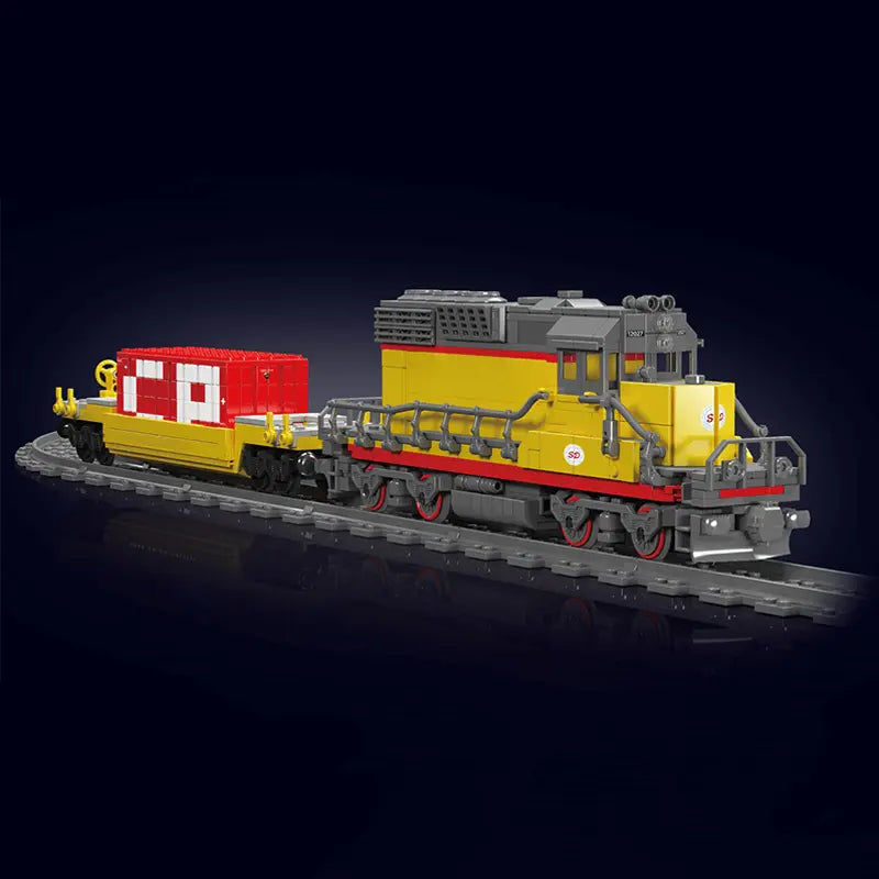 EMD SD40 Freight Train With Crane 1169pcs MySite
