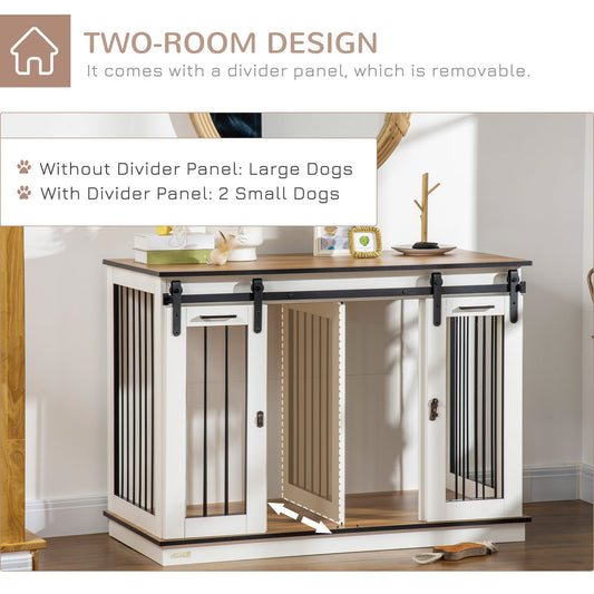 Dog Crate Furniture for Large Dogs, Double Dog Cage for Small Dogs AOSOM
