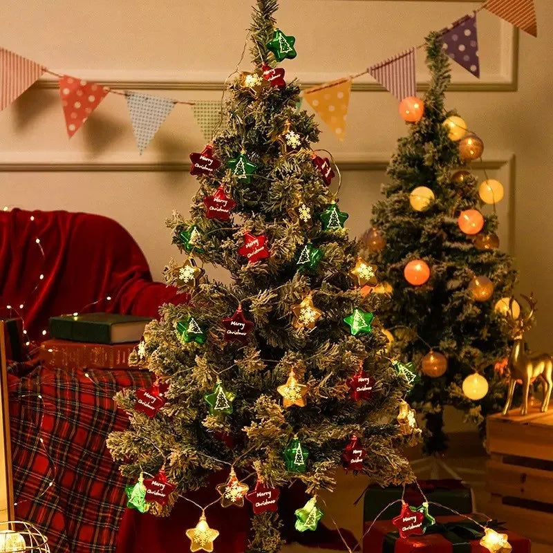 Twinkling Christmas LED Lights String - Festive Star - 2M/10LED OBA