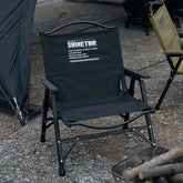 Outdoor Folding Chair Kermit-Style with Oak Armrests Black-1