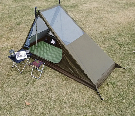 Airy 1 Mesh Tent Backpacking Shelter with Dual Doors Green-1