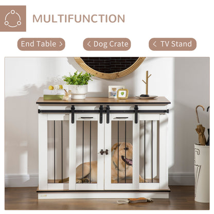 Dog Crate Furniture for Large Dogs, Double Dog Cage for Small Dogs AOSOM