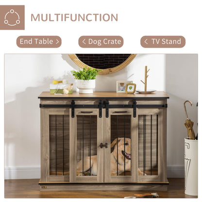 Dog Crate Furniture for Large Dogs, Double Dog Cage for Small Dogs AOSOM