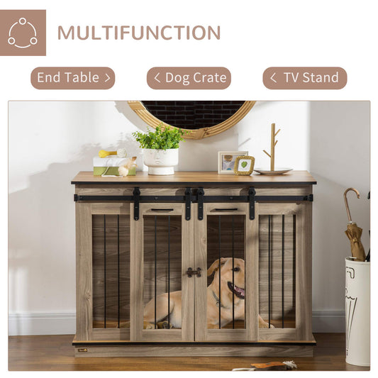 Dog Crate Furniture for Large Dogs, Double Dog Cage for Small Dogs AOSOM