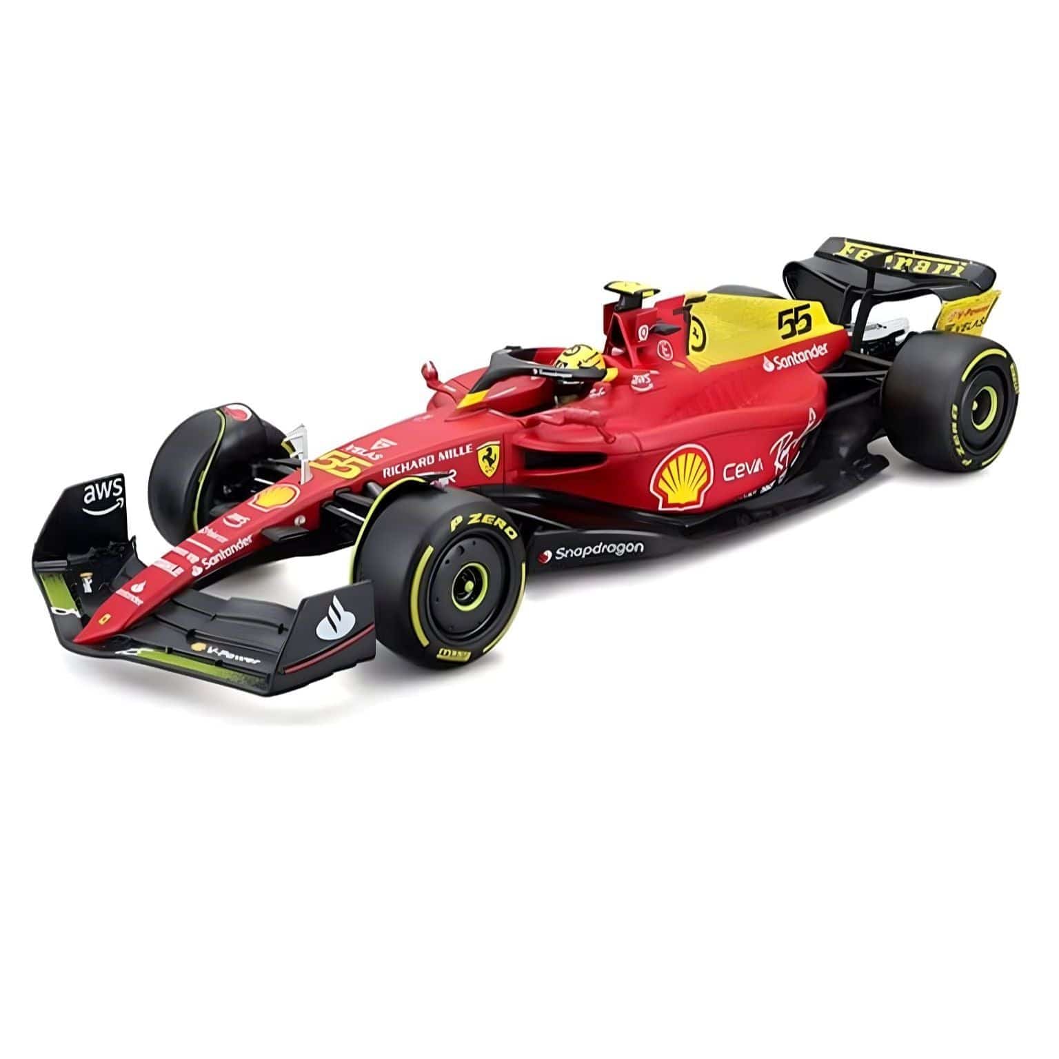 Ferrari F1-75 #55 Carlos Sainz "Giallo Modena" (2022) Bburago