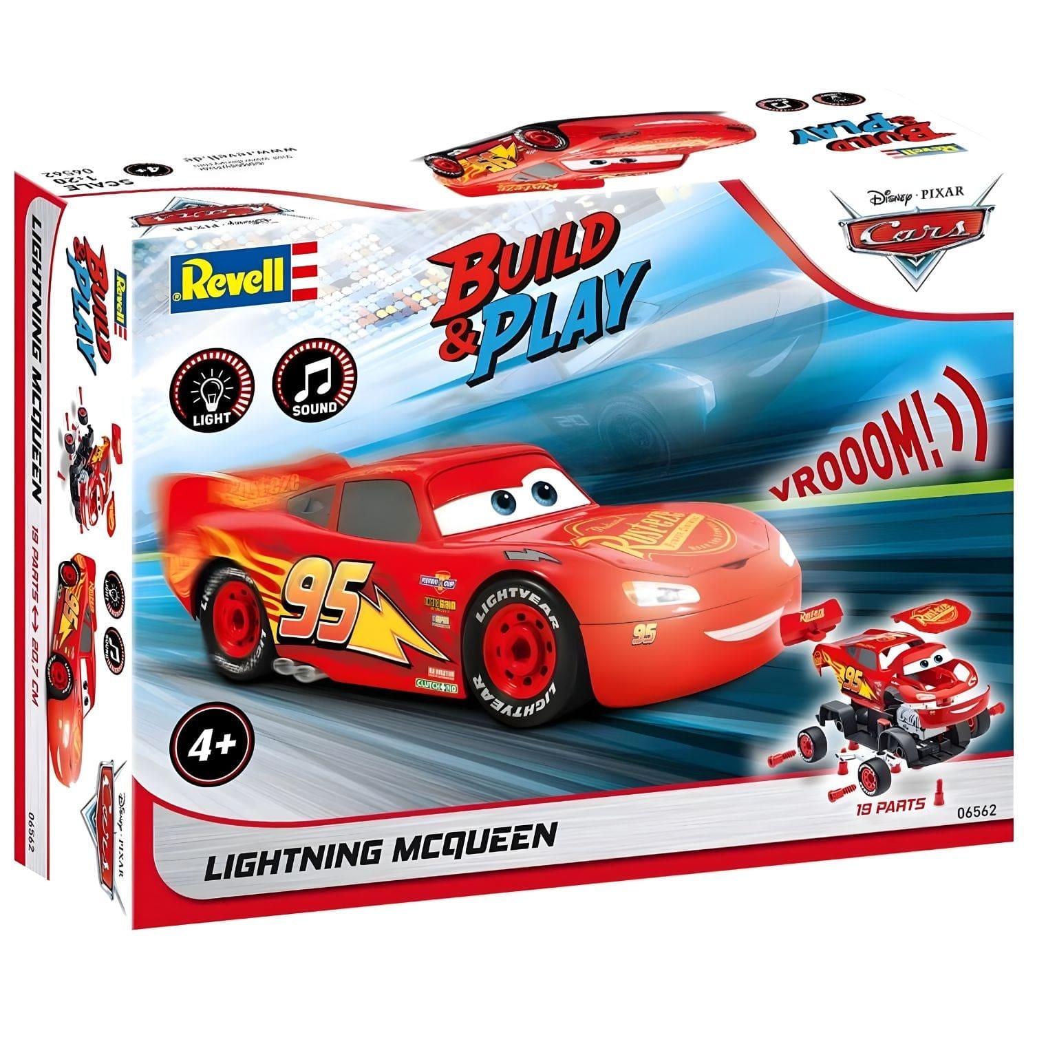 Kit construção Lightning McQueen com luz e som Cars