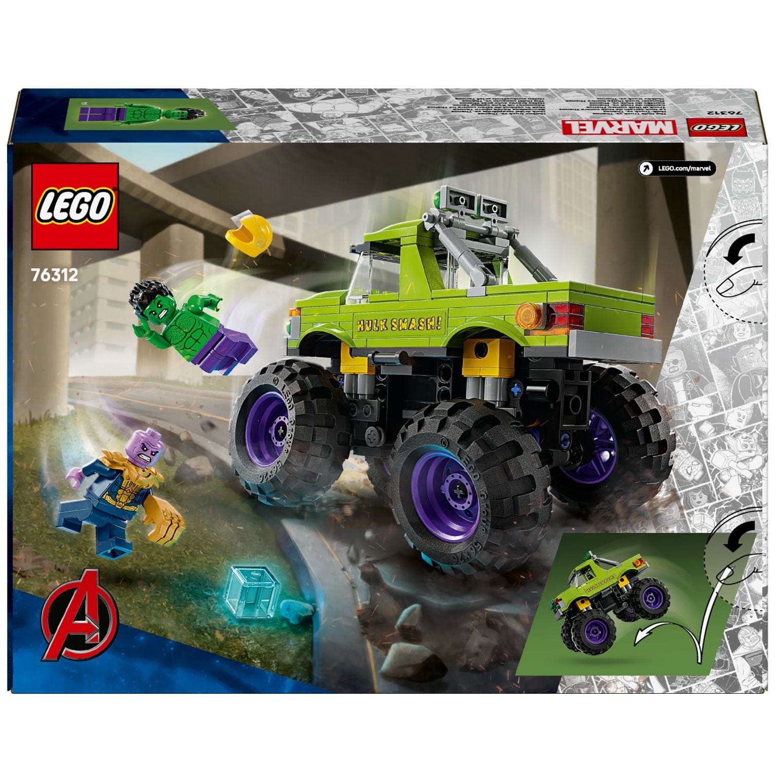 Lego Marvel Camião do Hulk vs. Thanos LEGO