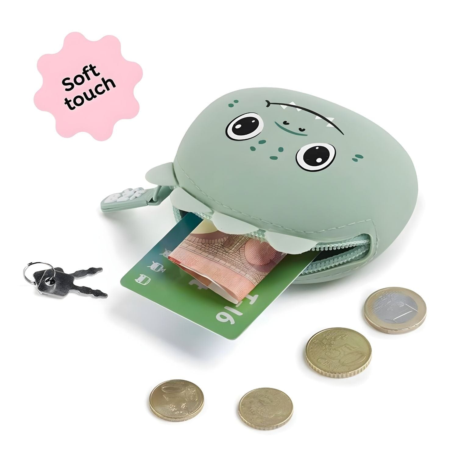 Porta Moedas silicone Dinossauro Brincatoys