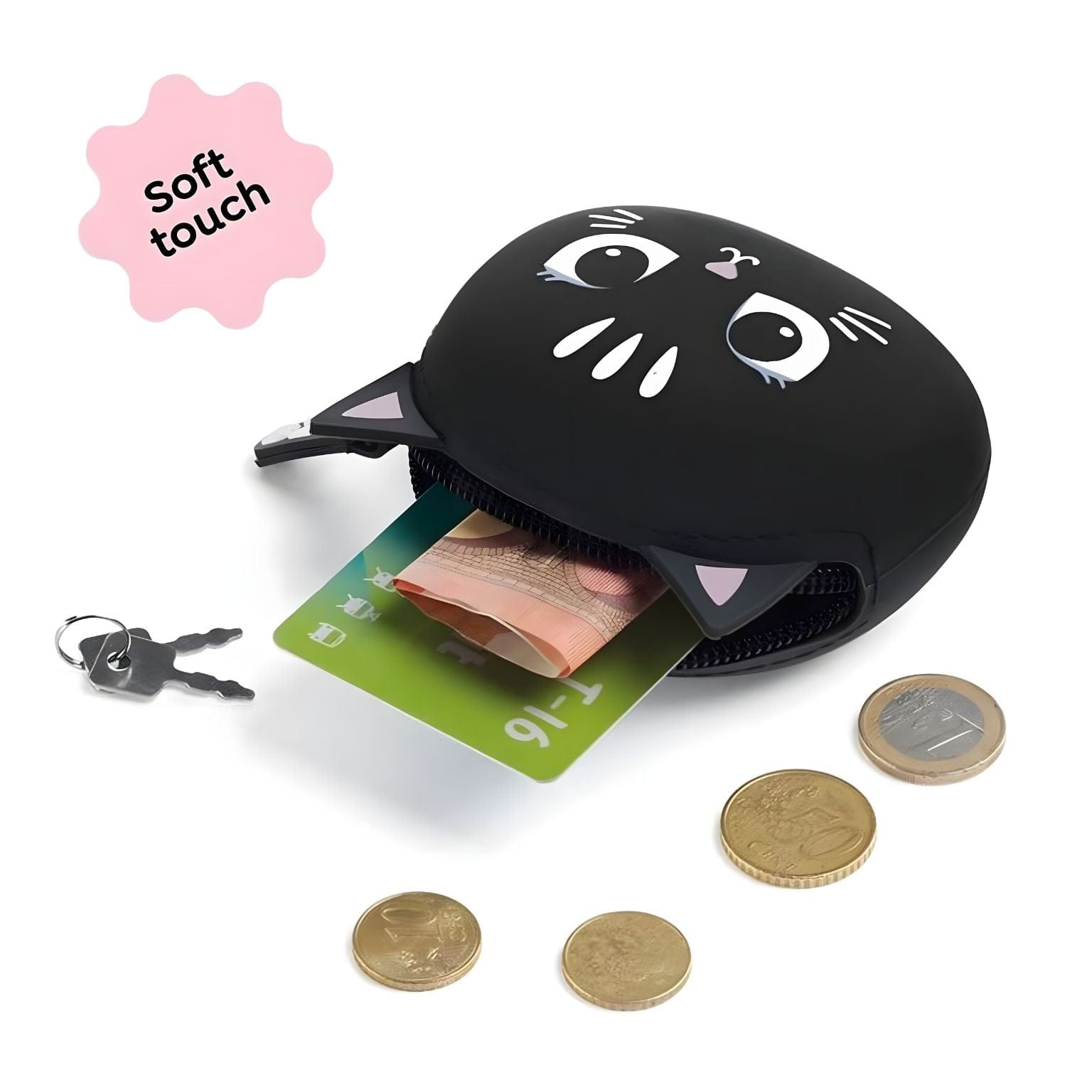 Porta Moedas silicone Gato Brincatoys