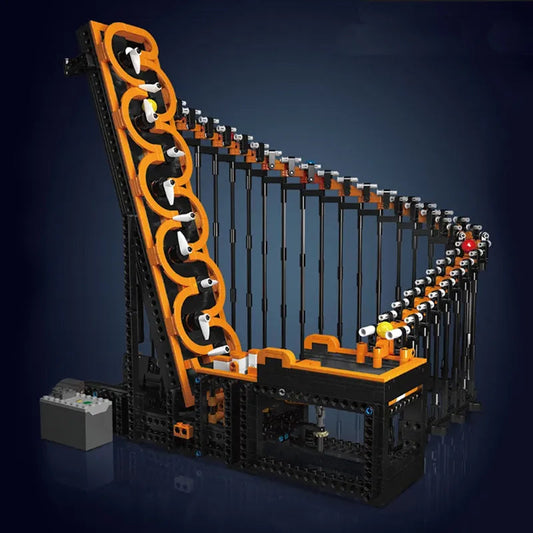 Motorised GBC Harp Track Marble Run 1508pcs RBrickstem®