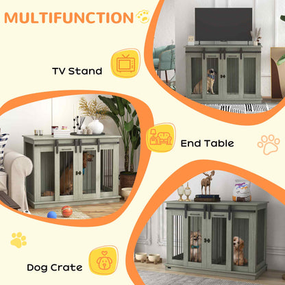 Dog Crate Furniture for Large Dogs, Double Dog Cage for Small Dogs AOSOM