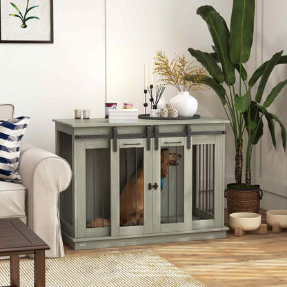 Dog Crate Furniture for Large Dogs, Double Dog Cage for Small Dogs AOSOM